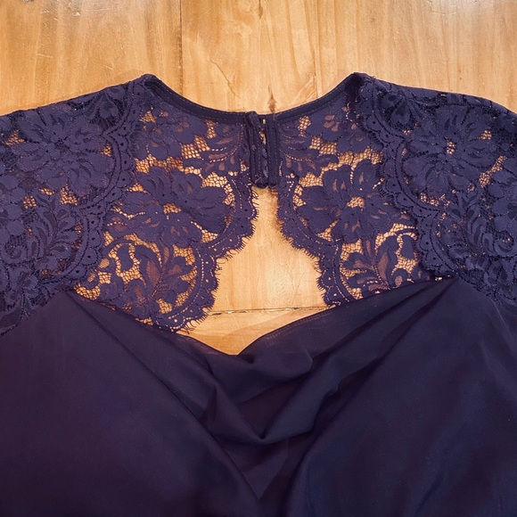 DAVID’S BRIDAL - XSCAPE Plumb Knee-Length Dress - Picture 5 of 7